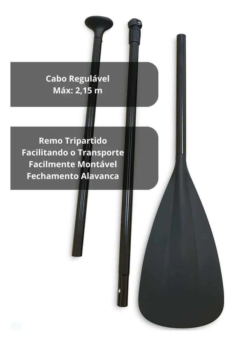 Remo De Alumínio Tripartido Stand Up Pad ...